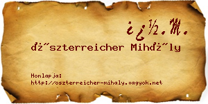Öszterreicher Mihály névjegykártya